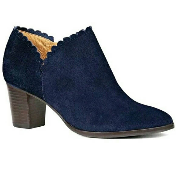 Jack Rogers Shoes - JACK ROGERS Marianne blue suede ankle boot booties